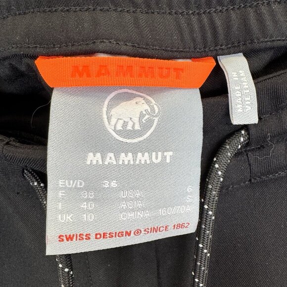 Mammut Massone Climbing Pants Womens Size US 6 Black High Rise Elastic Waist 30" - Picture 5 of 6